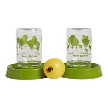 Lixit Baby Chick Feeder or Waterer Starter Kit - Pack of 2 with Toy