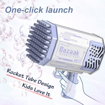 PAIE Bubble Gun Machine with Colorful Lights 69 Holes