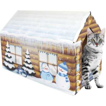 ACC Winter Cat House & Cat Scratcher w/ Bonus Catnip included