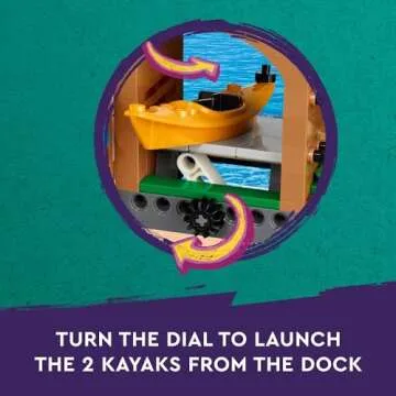 LEGO Friends Adventure Camp Water Sports Outdoor Toy Building Set, Pretend Play Gift Idea for Girls and Boys Ages 7 Years and Up, Camping Toy with 3 Mini Doll Characters and a Bear Figure, 42626