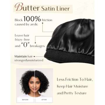 YANIBEST Beanie Hat for Women Men Satin Lined Beanie Hats Winter Hat Womens Cuffed Beanies Knit Skul...