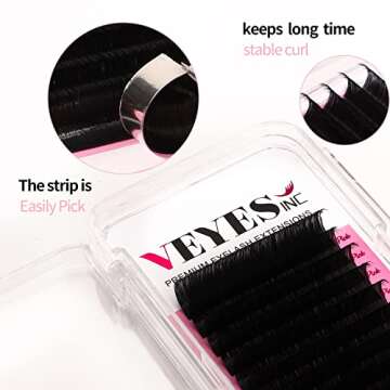 VEYES INC Classic Volume Lash Extensions 0.03-0.20 J/B/L/C/CC/D/DD Curl 5-25mm Mixed & Single Length...