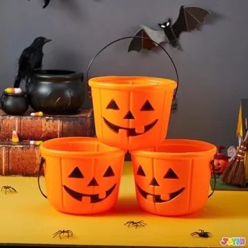 JOYIN 6PCS Halloween Trick or Treat Pumpkin Buckets for Kids