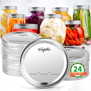 Regular Mouth Canning Lids, KOGOSTAR Thickened Mason Jar Lids for Ball & Kerr Jars,Food Grade Materi...