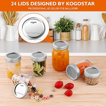 KOGOSTAR Regular Mouth Canning Lids for Secure Food Storage