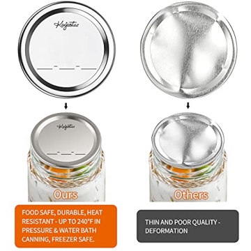 KOGOSTAR Regular Mouth Canning Lids for Secure Food Storage