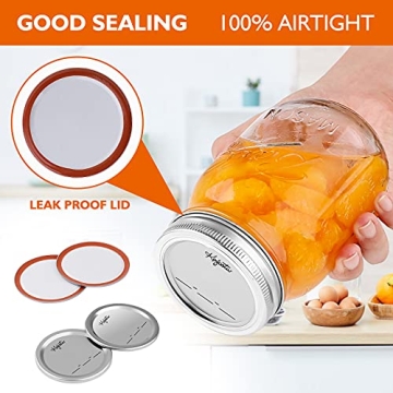 KOGOSTAR Regular Mouth Canning Lids for Secure Food Storage