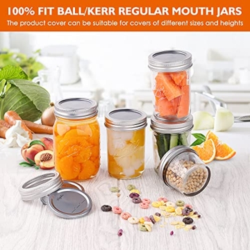 KOGOSTAR Regular Mouth Canning Lids for Secure Food Storage