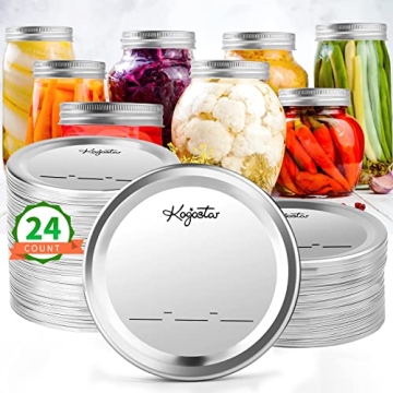 KOGOSTAR Regular Mouth Canning Lids for Secure Food Storage