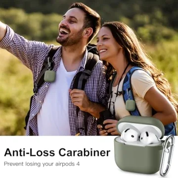 DaQin AirPods 4 Case - Protective Silicone with Keychain