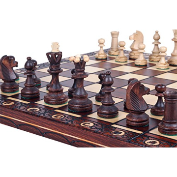 Chess and games shop Muba Beautiful Handcrafted Wooden Chess Set with Board and Chess Pieces - Gift ...