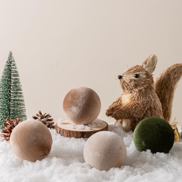 Luxurious Christmas Balls Ornaments - Velvet 15 Pcs Set