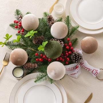 Luxurious Christmas Balls Ornaments - Velvet 15 Pcs Set