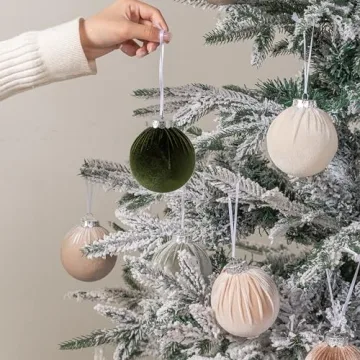 Luxurious Christmas Balls Ornaments - Velvet 15 Pcs Set