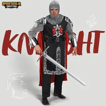 Deluxe Medieval Knight Costume for Halloween Parties