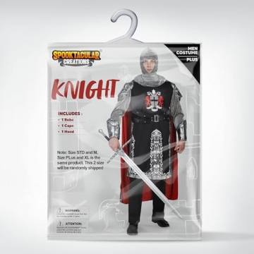 Deluxe Medieval Knight Costume for Halloween Parties