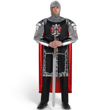 Deluxe Medieval Knight Costume for Halloween Parties