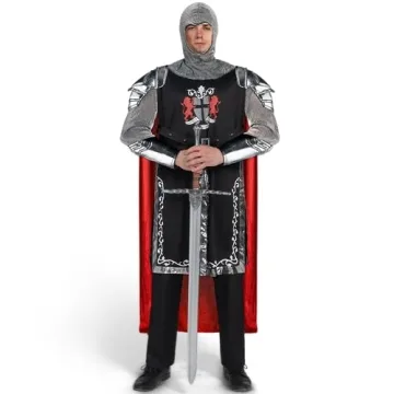 Deluxe Medieval Knight Costume for Halloween Parties