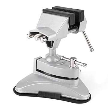 70MM Jaw Width Vise, Table Clamp 360 Degree Aluminum Alloy Rotating Clamp Vise Jaw Width 70mm for Workbench Woodwork