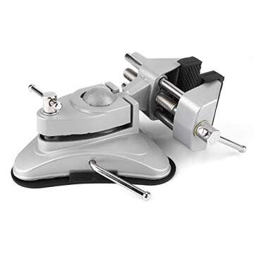 70MM Jaw Width Vise, Table Clamp 360 Degree Aluminum Alloy Rotating Clamp Vise Jaw Width 70mm for Workbench Woodwork