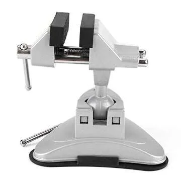 70MM Jaw Width Vise, Table Clamp 360 Degree Aluminum Alloy Rotating Clamp Vise Jaw Width 70mm for Workbench Woodwork