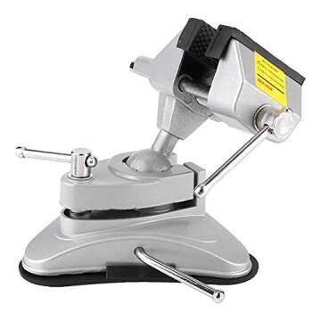 70MM Jaw Width Vise, Table Clamp 360 Degree Aluminum Alloy Rotating Clamp Vise Jaw Width 70mm for Workbench Woodwork