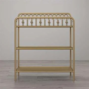 Stylish Gold Metal Changing Table for Modern Nurseries