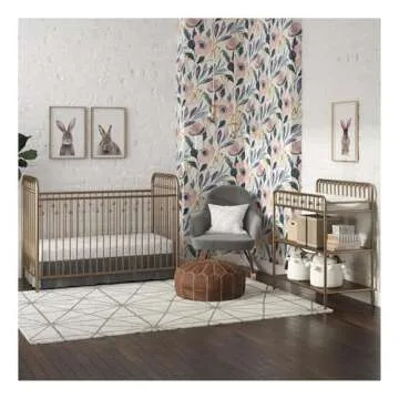 Stylish Gold Metal Changing Table for Modern Nurseries