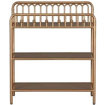 Stylish Gold Metal Changing Table for Modern Nurseries