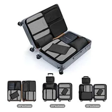 DIMJ Packing Cubes - Stylish Lightweight Luggage Organizers