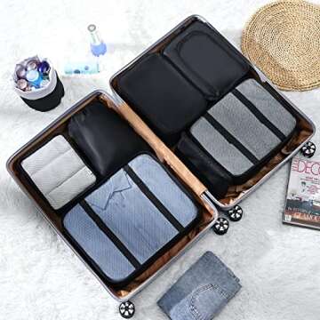 DIMJ Packing Cubes - Stylish Lightweight Luggage Organizers