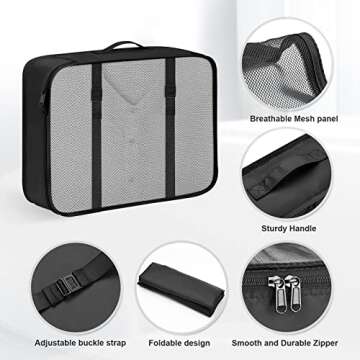 DIMJ Packing Cubes - Stylish Lightweight Luggage Organizers