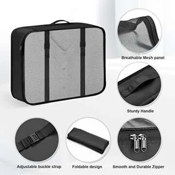DIMJ Packing Cubes - Stylish Lightweight Luggage Organizers