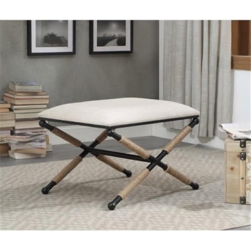 Chic Riverbay Accent Stool with X-Design Legs