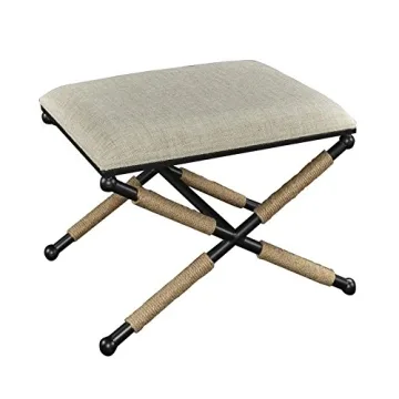 Chic Riverbay Accent Stool with X-Design Legs
