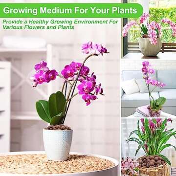 Riare 2 LBS Organic Expanded Clay Pebbles - 4mm-16mm Natural Leca Balls Lightweight Hydroponic Clay Pebbles Aggregate for Indoor Plants, Hydroponic Growing, Plants Drainage, Aquaponics