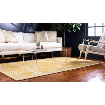 Unique Loom Bromley Area Rug in Yellow/Ivory (8x10)