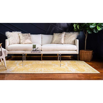 Unique Loom Bromley Area Rug in Yellow/Ivory (8x10)