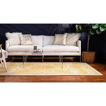 Unique Loom Bromley Area Rug in Yellow/Ivory (8x10)