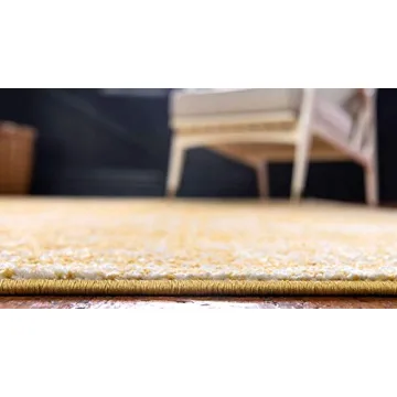 Unique Loom Bromley Area Rug in Yellow/Ivory (8x10)