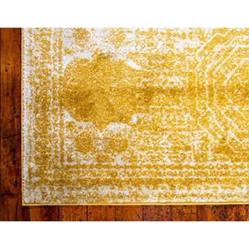 Unique Loom Bromley Area Rug in Yellow/Ivory (8x10)