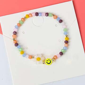 300pcs Yellow Smile Face Acrylic Beads,7 Mm Acryl Happy Face Spacer Beads for DIY Jewelry Bracelet Earring Necklace Craft Making Supplies