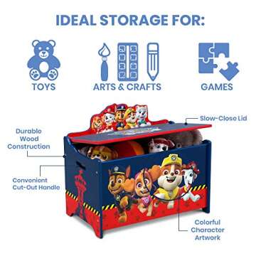 Delta Children Deluxe Toy Box - PAW Patrol Design