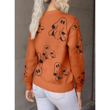 Dokotoo Women Sweaters Fashion Fall Winter 2024 Halloween Holiday Long Sleeve Sweaters for Women Spo...