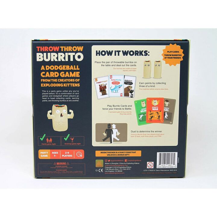 Throw Throw Burrito - Dodgeball Card Game
