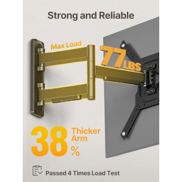 monTEK Full Motion TV Wall Mount for 23–65 Inch TVs