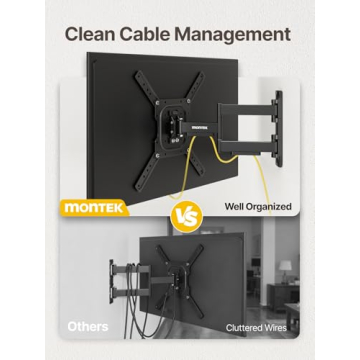 monTEK Full Motion TV Wall Mount for 23–65 Inch TVs