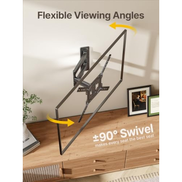 monTEK Full Motion TV Wall Mount for 23–65 Inch TVs