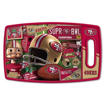 YouTheFan NFL San Francisco 49ers Retro Series Cutting Board - Perfect for Fans