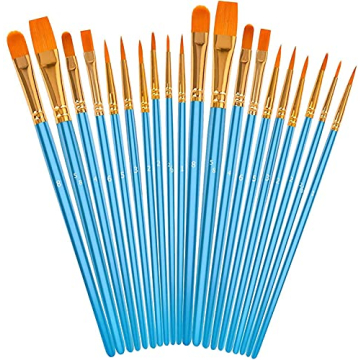 Soucolor 20Pcs Acrylic Paint Brushes Set for All Artists